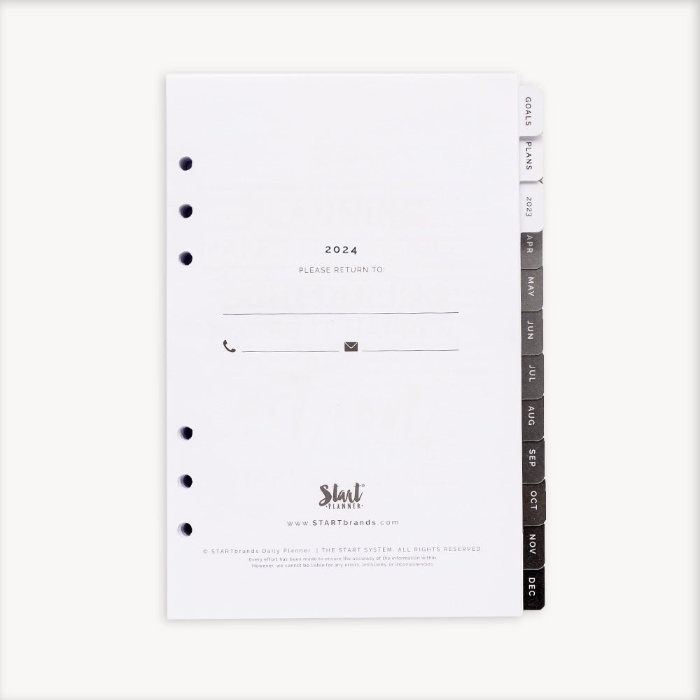 2024 Monthly Planner Inserts & Agenda Refill - SAINT POSH - A5 size, LV GM