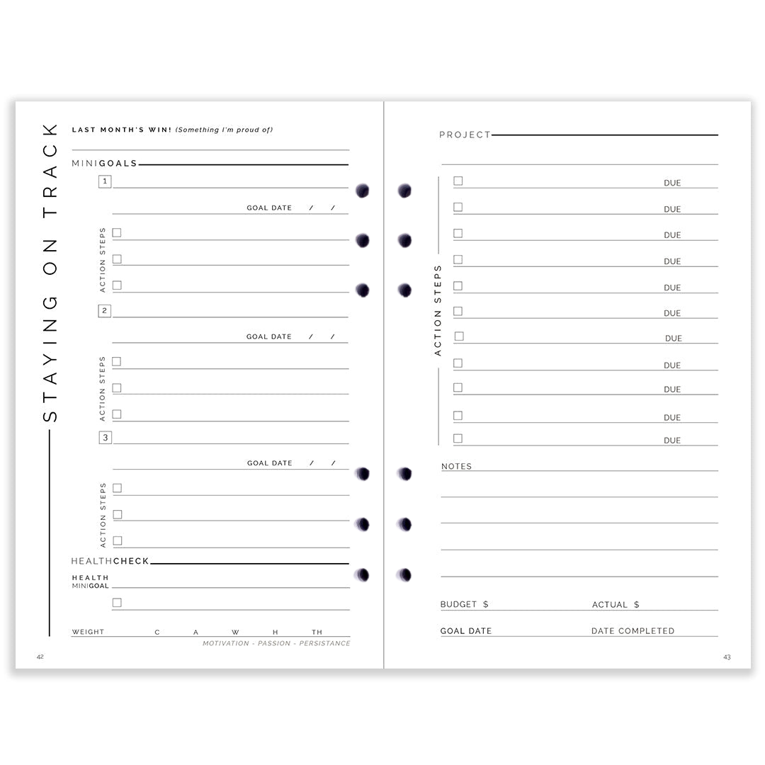 2025 A5 Daily Inserts