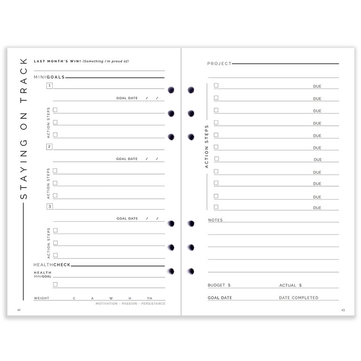 2025 A5 Daily Inserts