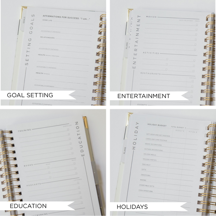 The STARTplanner Quarterly Undated Purple Bloom - Pack of 4