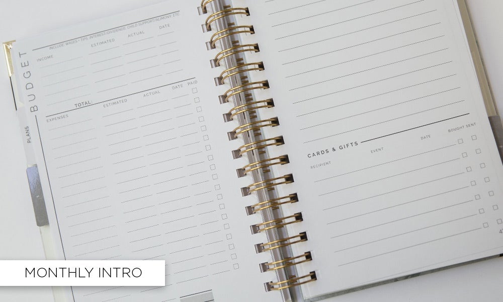 The STARTplanner Quarterly Undated Leaf Brush Strokes - Pack of 4