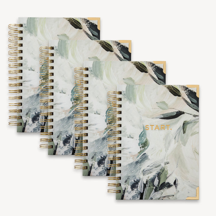 The STARTplanner Quarterly Undated Leaf Brush Strokes - Pack of 4