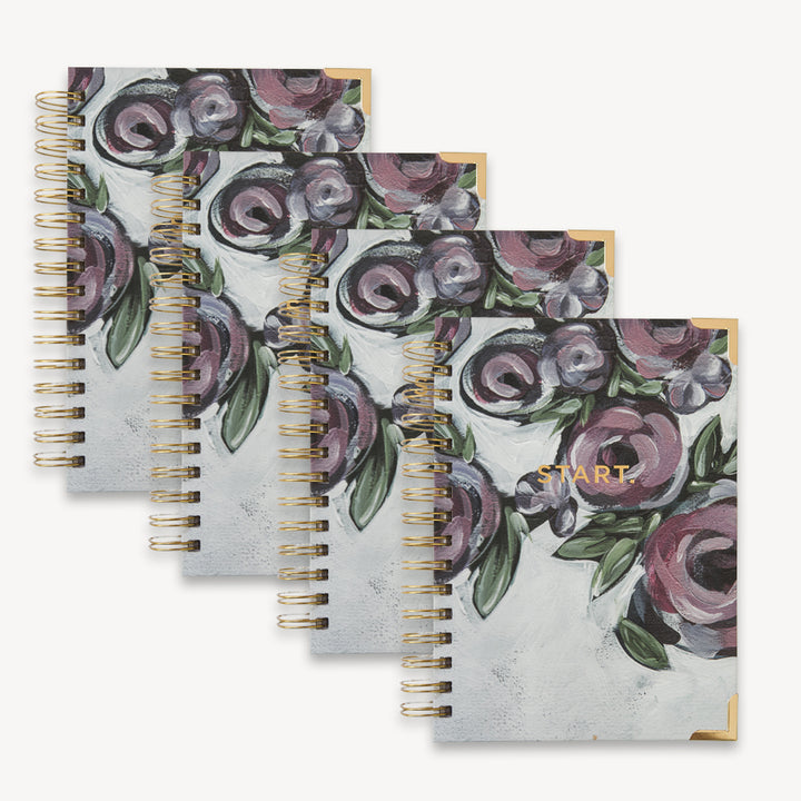The STARTplanner Quarterly Undated Purple Bloom - Pack of 4