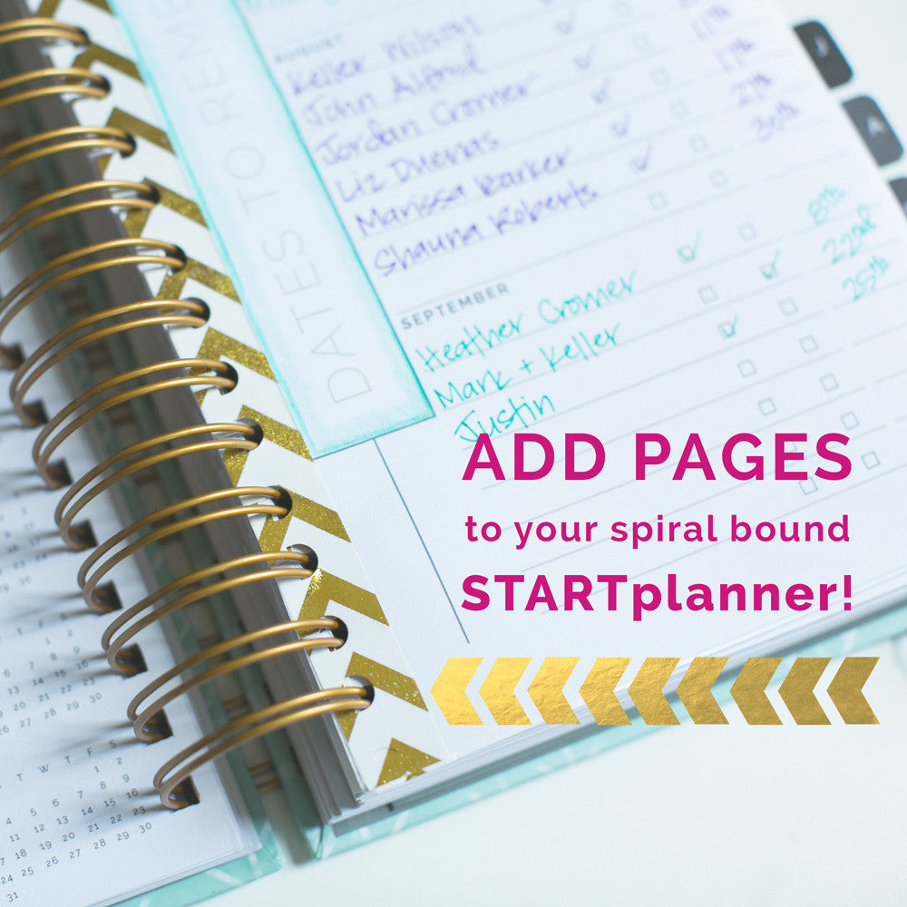 ADDING OUR PRINTABLES TO YOUR HUSTLE DAILY SPIRAL STARTPLANNER