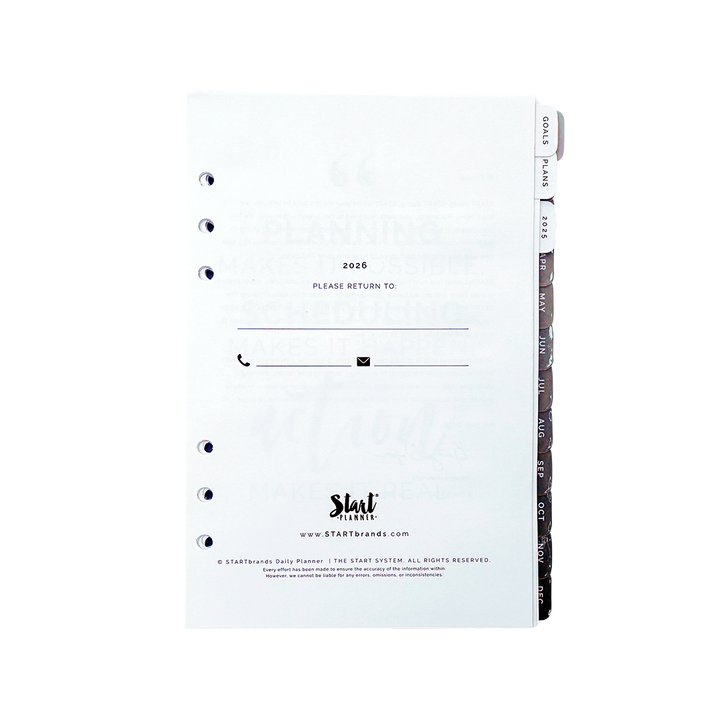 2026 STARTplanner® | Daily A5 Inserts