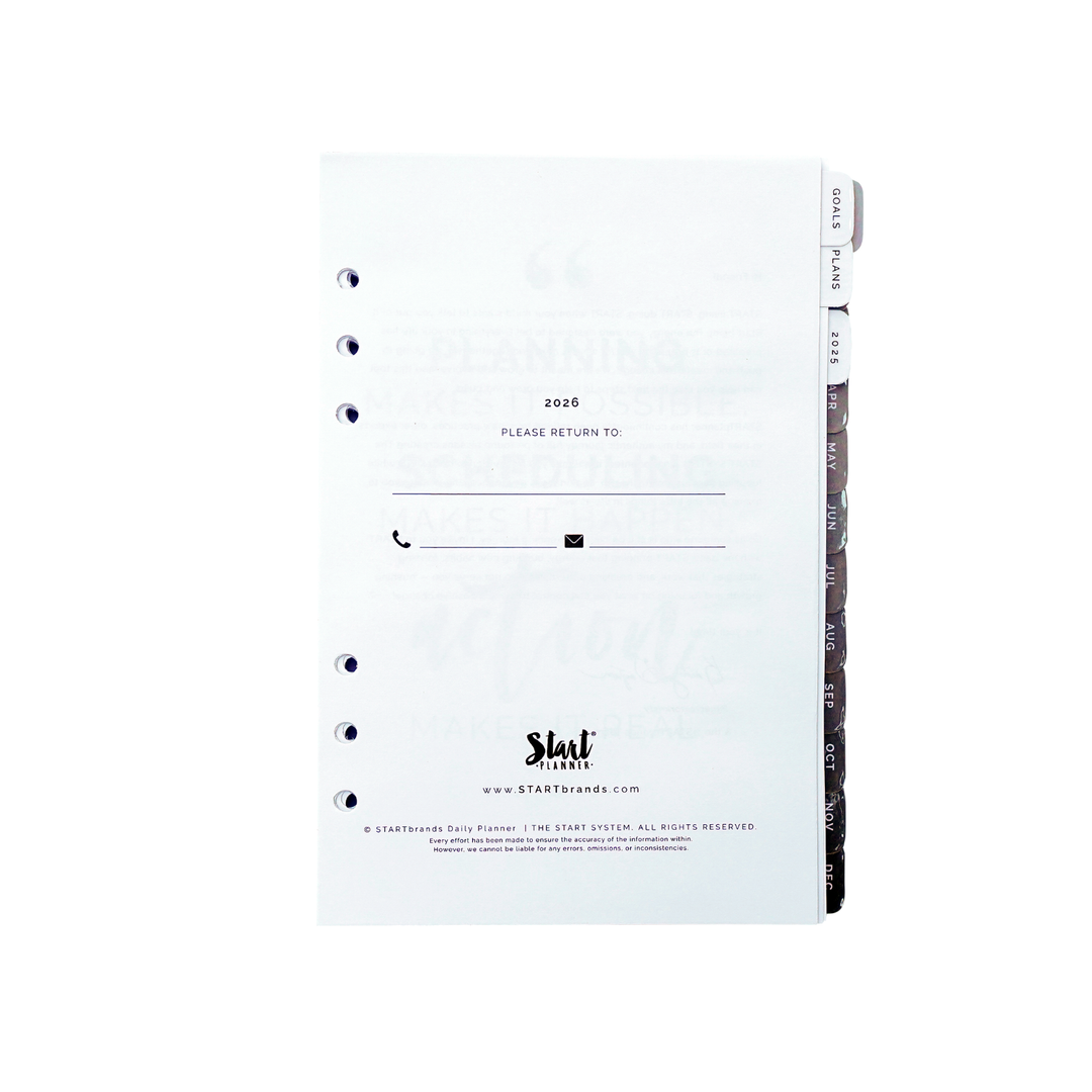 2026 STARTplanner® A5 Daily Binder System ( Binder + Pages)