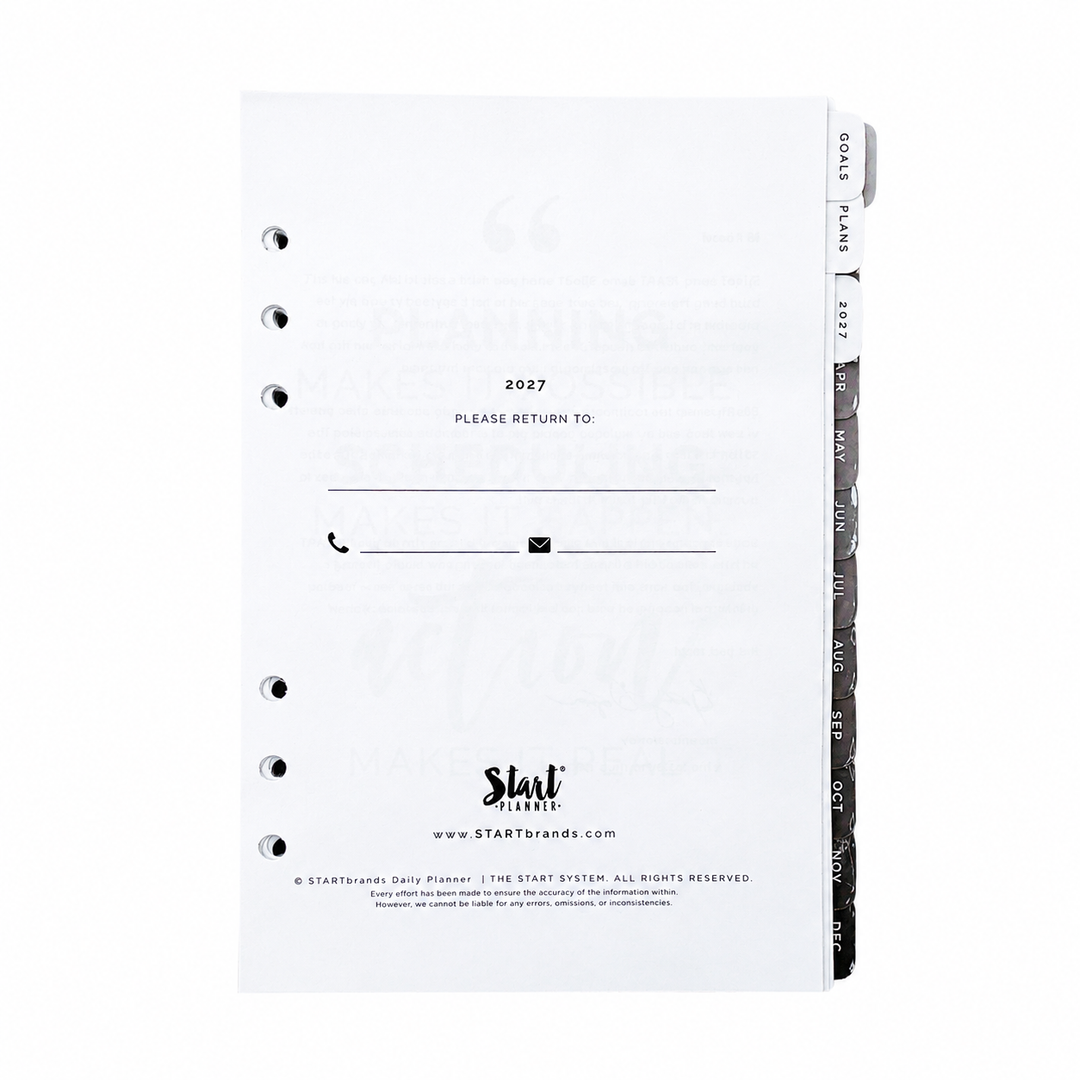 2027 STARTplanner® | Daily A5 Inserts