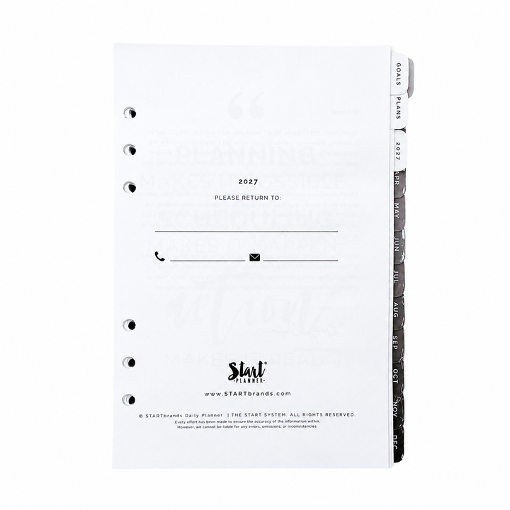 2027 STARTplanner® | Daily A5 Inserts