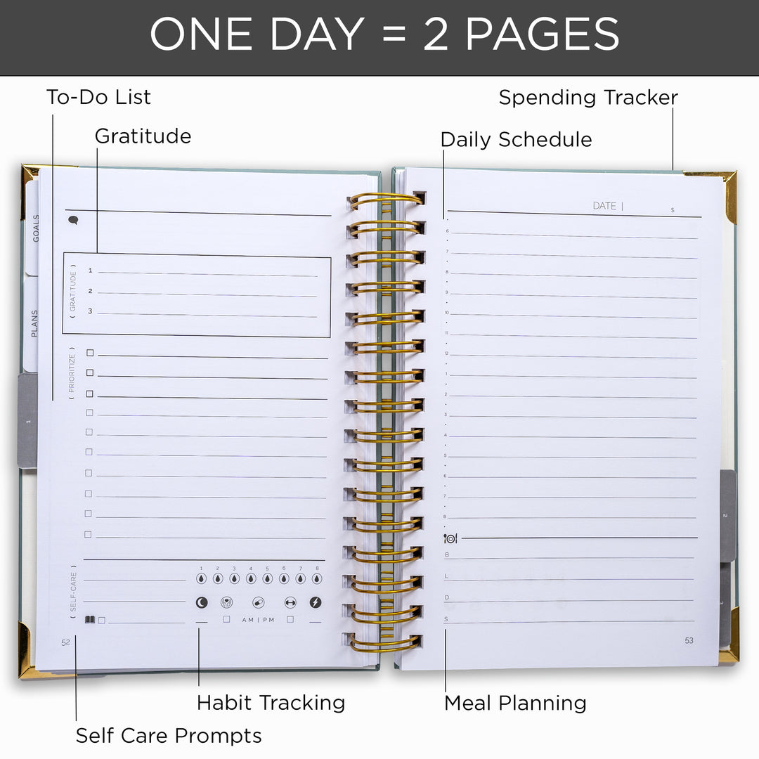 The STARTplanner Quarterly Undated Smokey Teal - Pack of 4