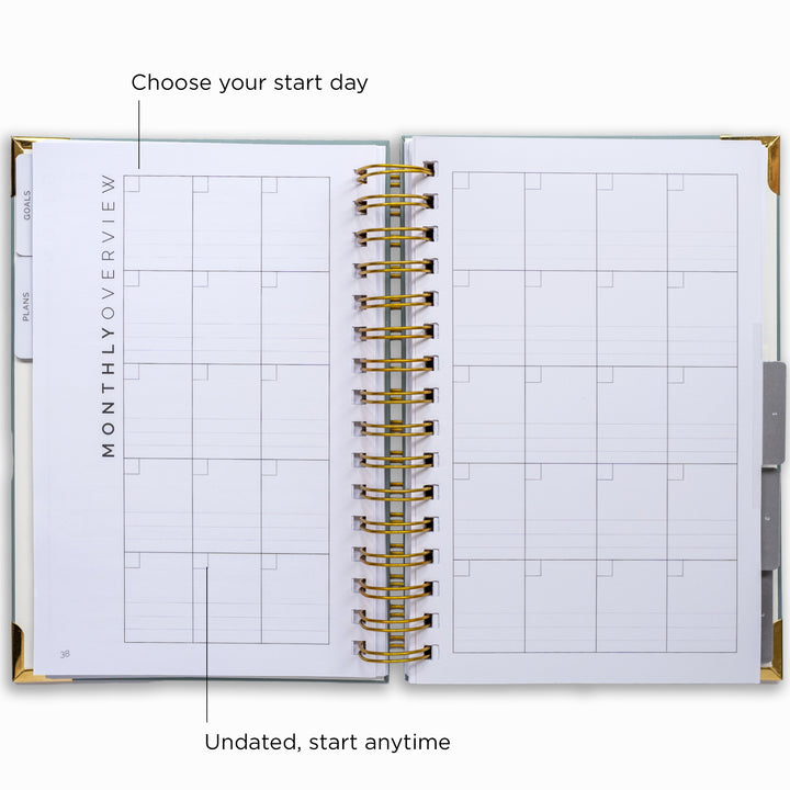 The STARTplanner Quarterly Undated Charcoal - Pack of 4